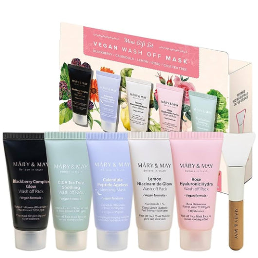 Vegan wash off mask mini gift set